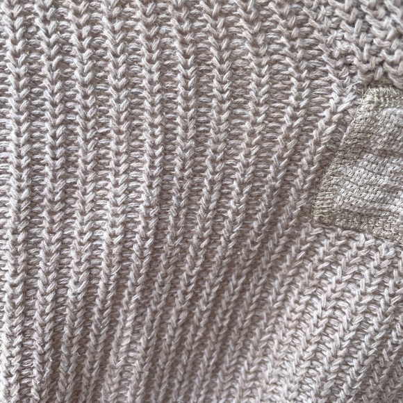 Gimmicks beige cotton knit oversized crop dolman sweater - Picture 10 of 12